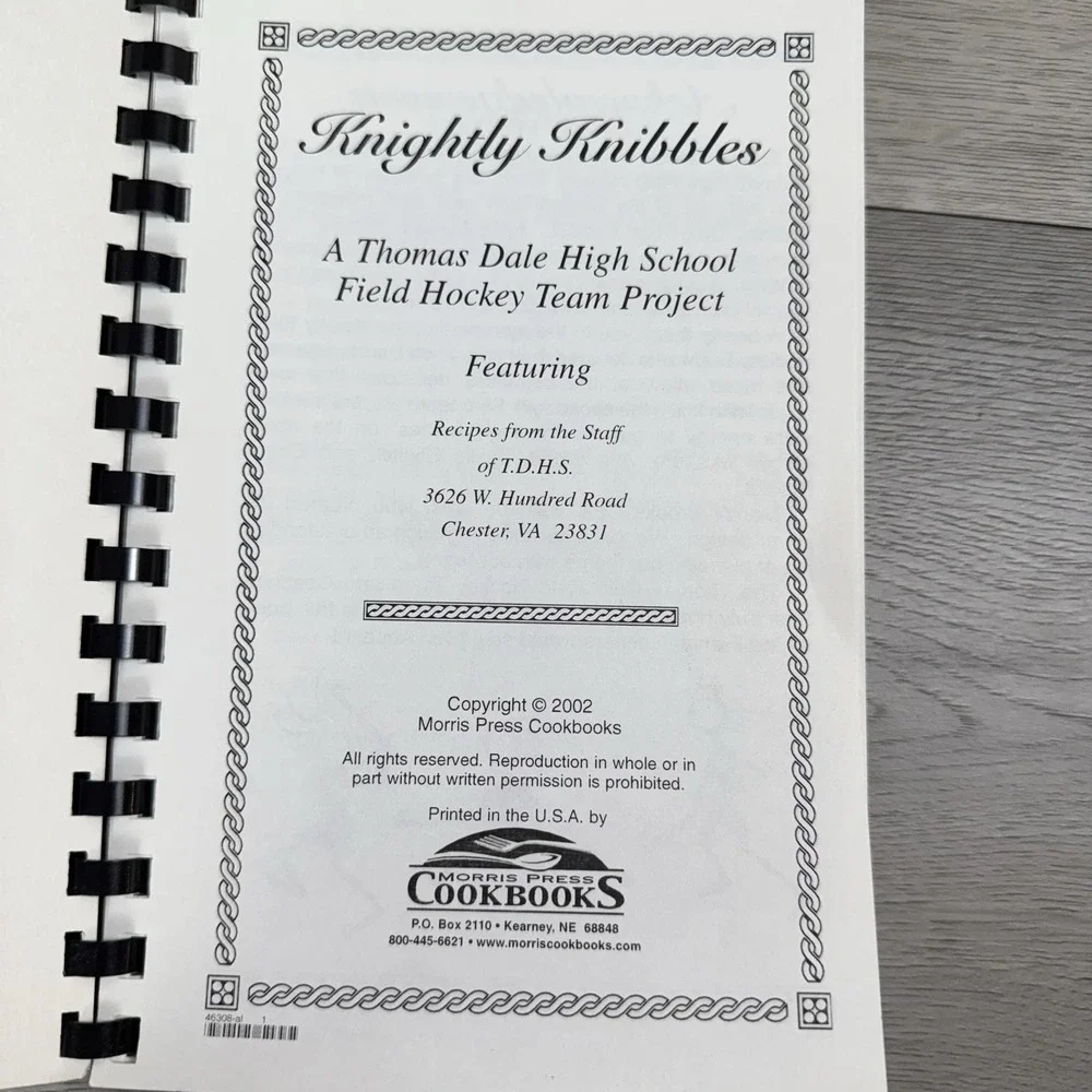 Vintage Virginia Community Cookbooks Lot 6 Sharing Our Best Knightly Knibbles
